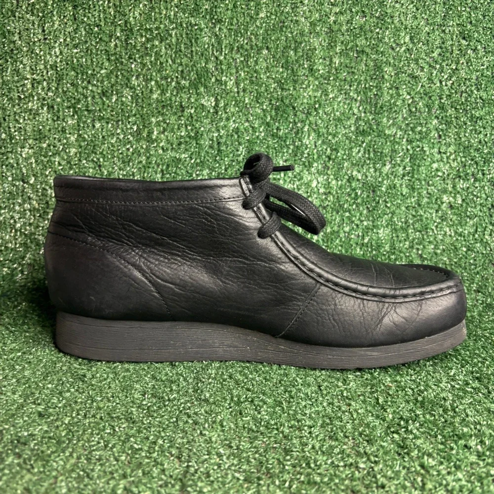 Clarks Wallabee Leather‎ Lace Up Casual Moccasin Chukka Boot Black Mens Size 12